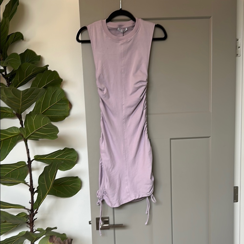 Lavender Sleeveless Ruched Dress